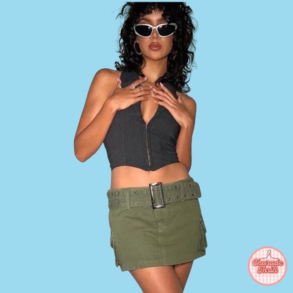 Princess Polly Dresses & Skirts - Princess Polly Iconic Cargo Mini Skirt - Khaki